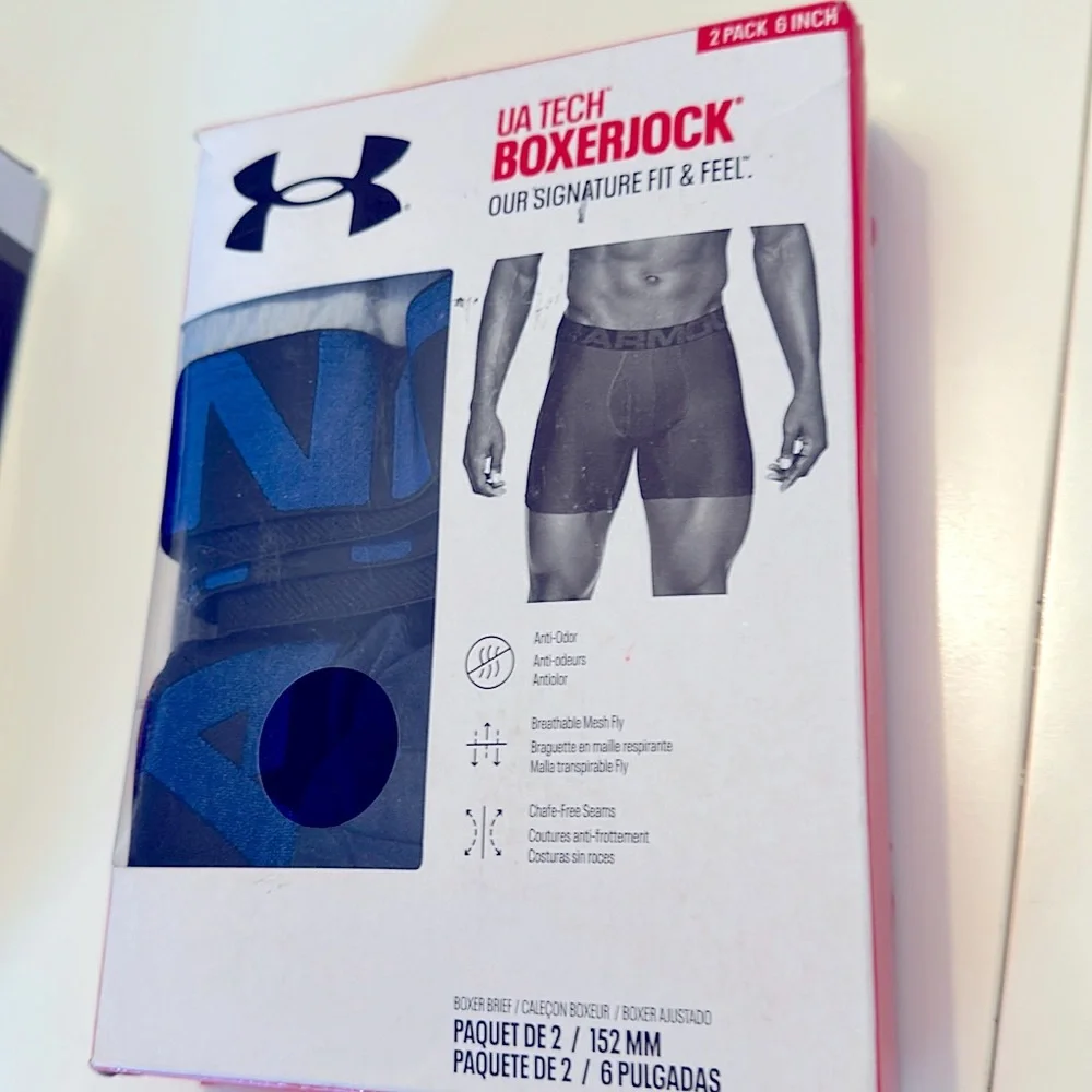 NWT 2PK Under Armour Boxerjock Briefs 5XL